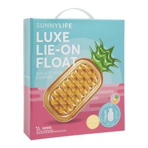 Sunnylife Luxe Lie-On Float Gold Glitter Pineapple